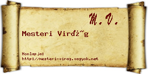 Mesteri Virág névjegykártya
