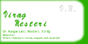 virag mesteri business card
